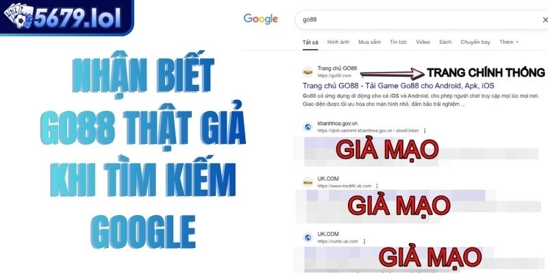 GO88 giả trên Facebook là những trang fanpage đạo nhái GO88 